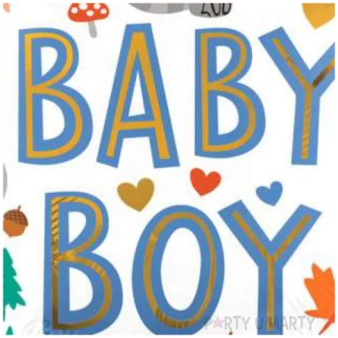 balon foliowy baby boy zwierzeta lesne amscan 18 rnd