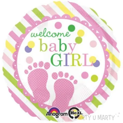 balon foliowy baby feet girl amscan 17 rnd