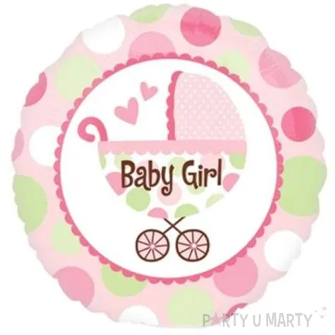 balon foliowy baby girl baby shower amscan 9 rnd