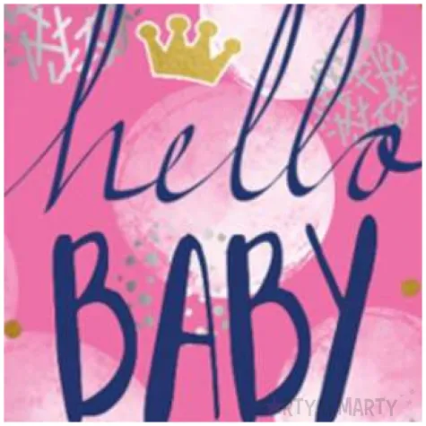 balon foliowy baby girl flexmetal 18 rnd