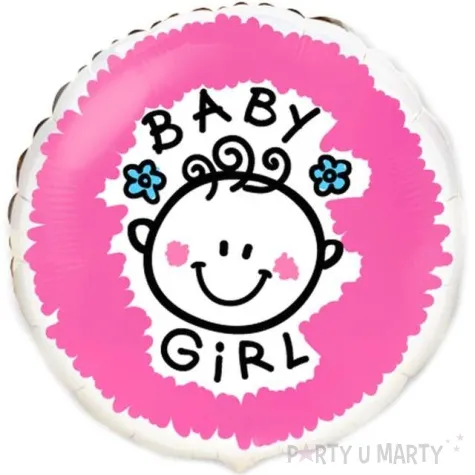 balon foliowy baby girl flexmetal 18 rnd