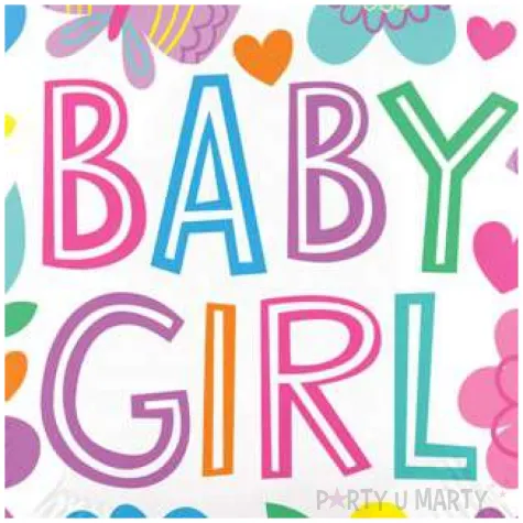 balon foliowy baby girl kwiatki i motylki amscan 18 rnd