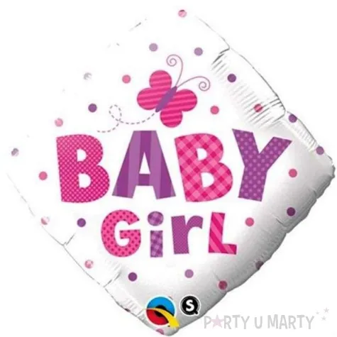 balon foliowy baby girl qualatex 18 sqr