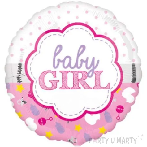 balon foliowy baby girl rozowy amscan 17 rnd