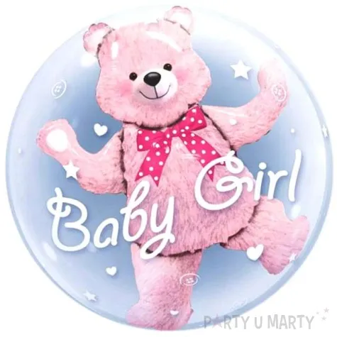 balon foliowy baby girl rozowy mis qualatex 24 orb