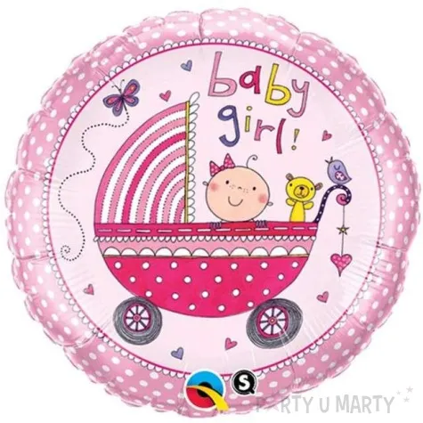 balon foliowy baby girl rozowy qualatex 18 rnd