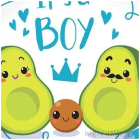 balon foliowy baby shower boy awokado flexmetal 18 rnd