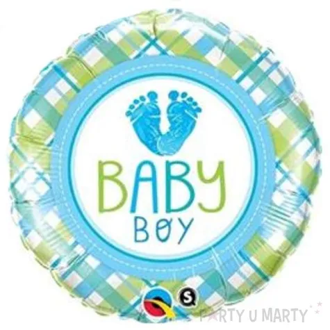 balon foliowy baby shower boy dwustronny qualatex 18 rnd
