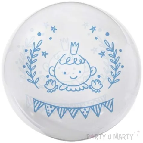 balon foliowy baby shower boy niebiesko bialy tuban 18 orb