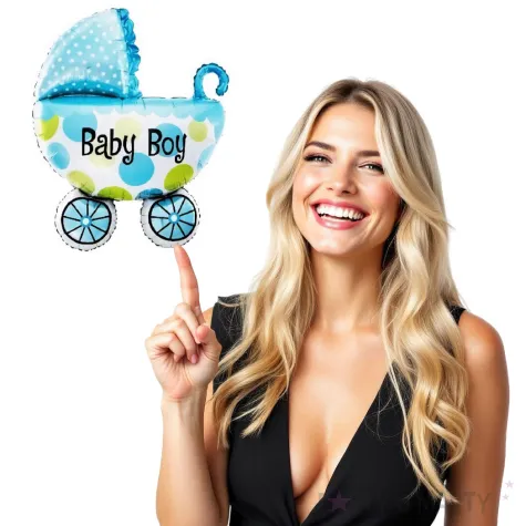 balon foliowy baby shower boy wozek jix 29 shp