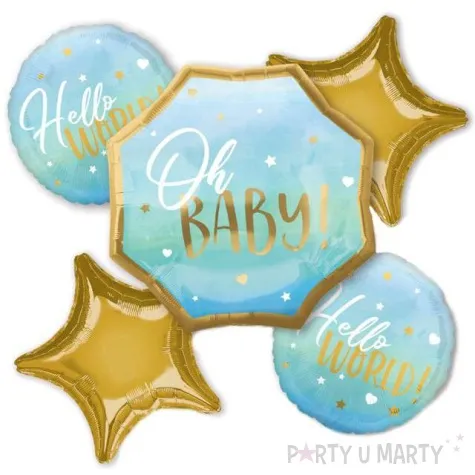 balon foliowy baby shower chlopiec amscan zestaw