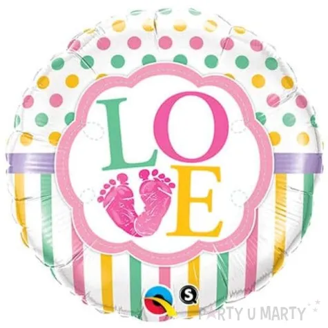 balon foliowy baby shower girl dwustronny qualatex 18 rnd