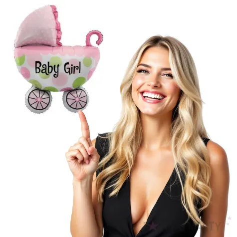 balon foliowy baby shower girl wozek jix 29 shp