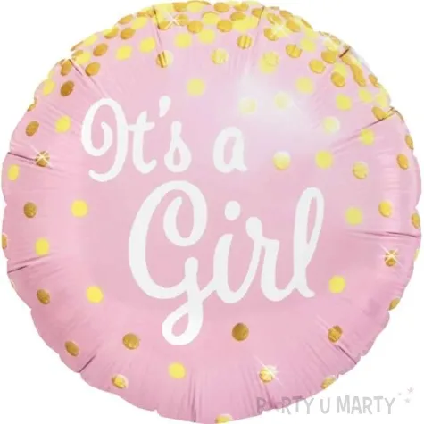 balon foliowy baby shower its a girl rozowy partypal 18 rnd