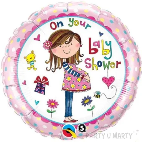 balon foliowy baby shower qualatex 18 rnd