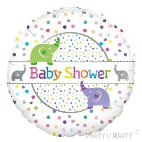 balon foliowy baby shower sloniki oaktree 18 rnd