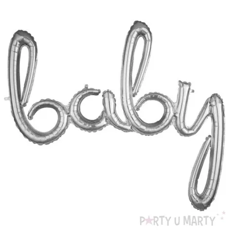 balon foliowy baby srebrny amscan 39 shp
