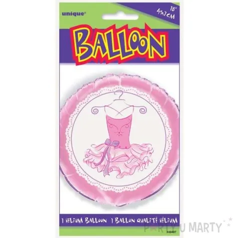 balon foliowy baletnica unique 18 rnd
