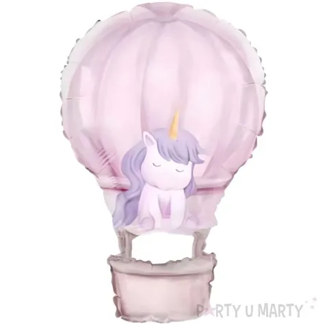 balon foliowy balon z jednorozcem rozowy jasny godan 32 shp