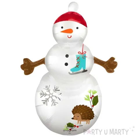 balon foliowy balwanek w czapce amscan 8