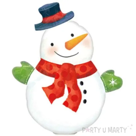 balon foliowy balwanek w szaliku amscan 14 shp