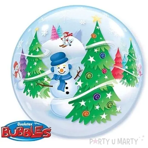 balon foliowy balwanki i choinki qualatex 22 orb