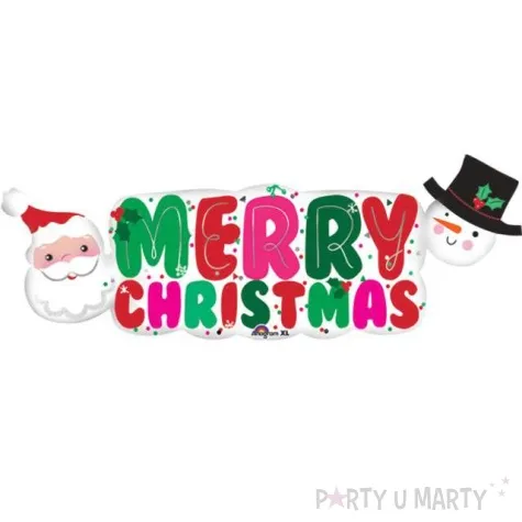 balon foliowy baner merry christmas amscan 41 shp