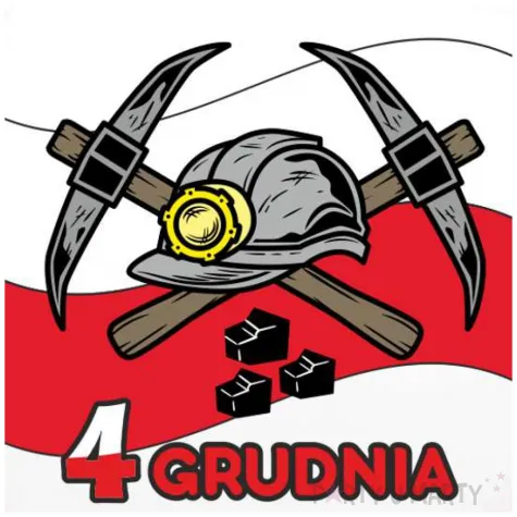 balon foliowy barborka flaga kilof i kask bialy 18 rnd