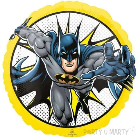 balon foliowy batman zolty amscan 18 rnd