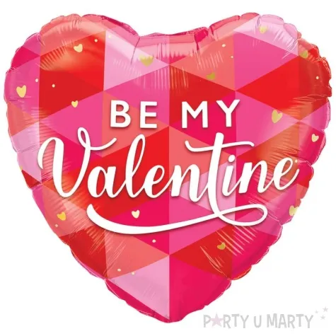 balon foliowy be my valentine serce czerwony qualatex 18 hrt