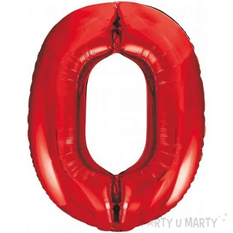 balon foliowy beauty and charm cyfra 0 czerwony godan 33 dgt