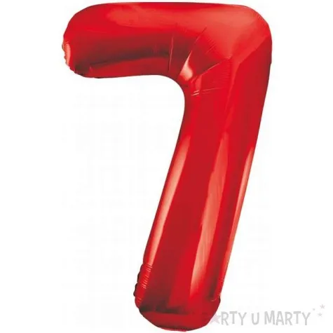 balon foliowy beauty and charm cyfra 7 czerwony godan 33 dgt