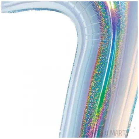 balon foliowy beauty and charm cyfra 7 srebrny holograficzny godan 30 dgt
