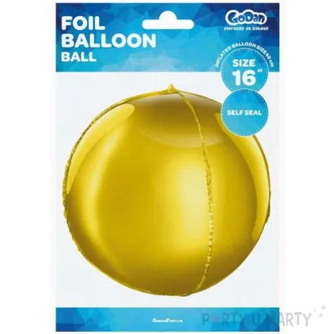 balon foliowy beauty and charm zlota kula godan 16 orb