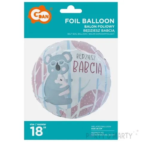 balon foliowy bedziesz babcia koala godan 18 rnd