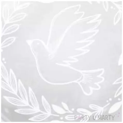 balon foliowy bialy golab przezroczysty tuban 18 orb