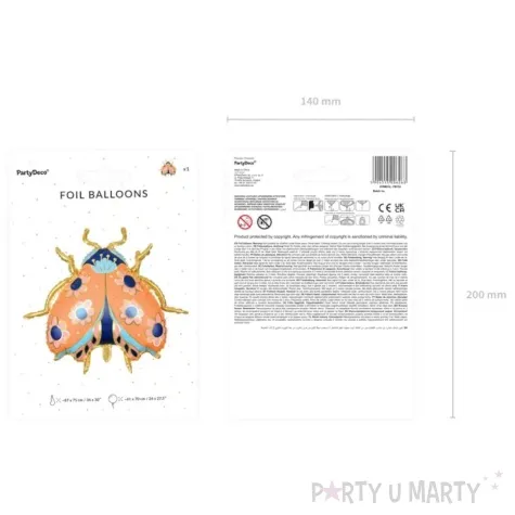 balon foliowy biedronka partydeco 34 shp