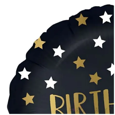 balon foliowy birthday boy czarny procos 18 rnd