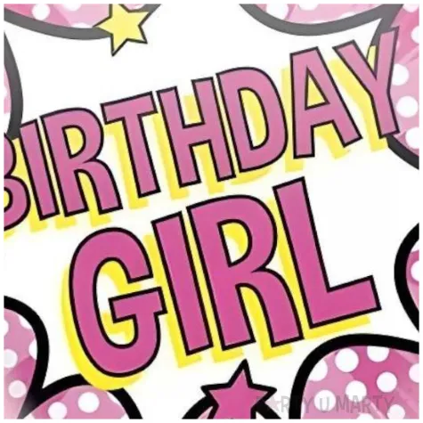 balon foliowy birthday girl rozowy procos 18 rnd