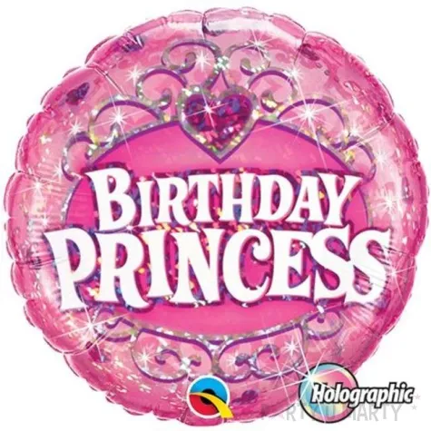 balon foliowy birthday princess rozowy qualatex 18 rnd