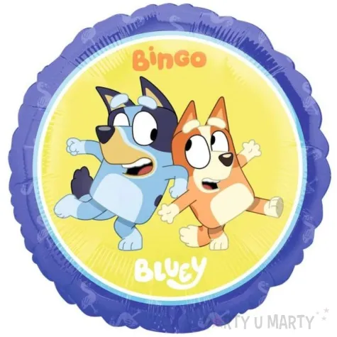 balon foliowy bluey blue i bingo amscan 18 rnd