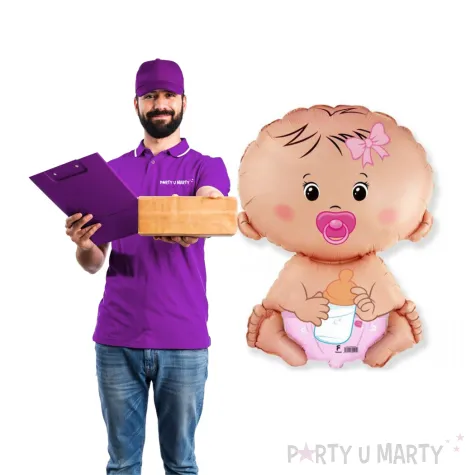 balon foliowy bobas dziewczynka flexmetal 26 shp