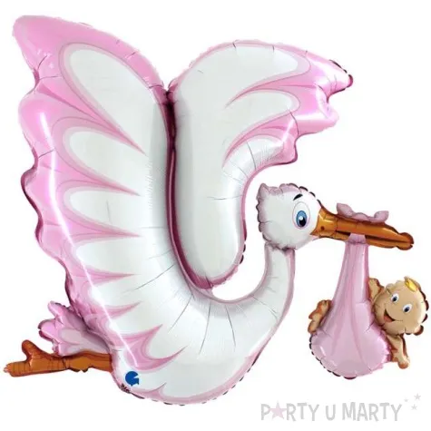 balon foliowy bocian rozowy grabo 53 shp