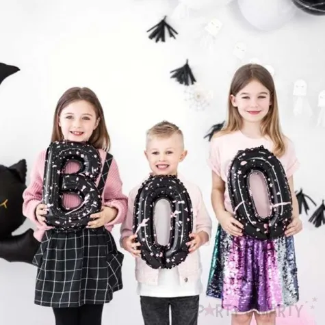 balon foliowy boo czarny partydeco 14 shp