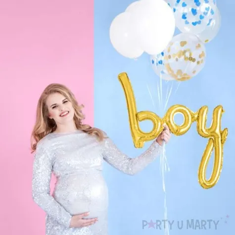 balon foliowy boy zloty partydeco 29 ltr