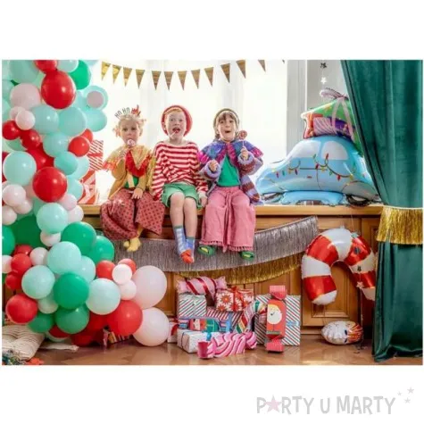 balon foliowy boze narodzenie auto choinka z prezentami stojacy partydeco 40 shp