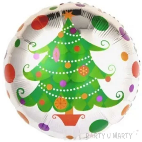 balon foliowy boze narodzenie choinka 18 rnd