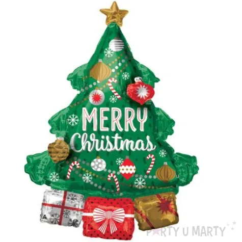 balon foliowy boze narodzenie choinka amscan 34 shp