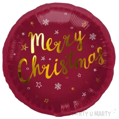 balon foliowy boze narodzenie merry christmas folat 18 rnd
