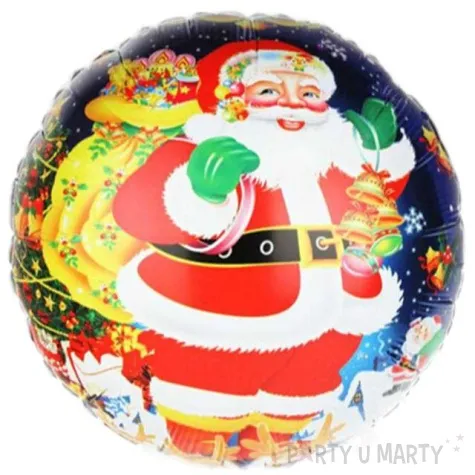 balon foliowy boze narodzenie mikolaj z workiem 18 rnd